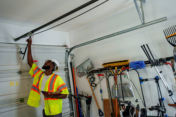 Professional Garage Door Panel Replacement technician working in Queens County County, NY